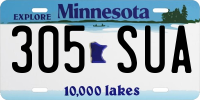 MN license plate 305SUA