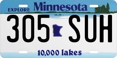 MN license plate 305SUH