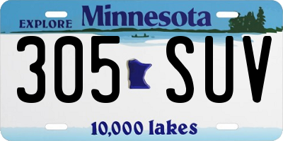 MN license plate 305SUV