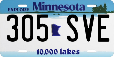MN license plate 305SVE