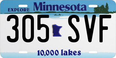 MN license plate 305SVF