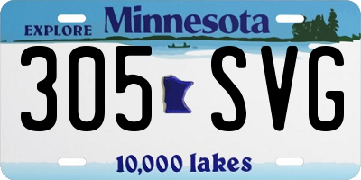 MN license plate 305SVG