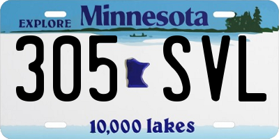 MN license plate 305SVL