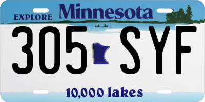 MN license plate 305SYF