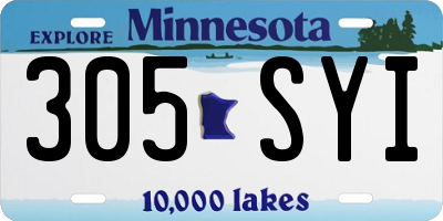 MN license plate 305SYI