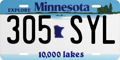 MN license plate 305SYL