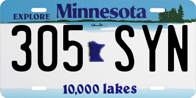 MN license plate 305SYN