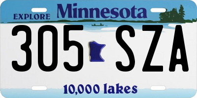 MN license plate 305SZA