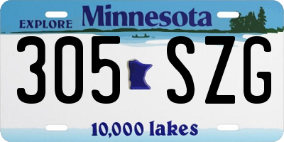 MN license plate 305SZG