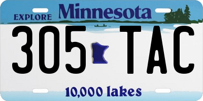 MN license plate 305TAC