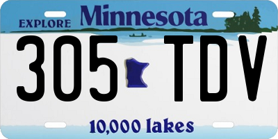 MN license plate 305TDV