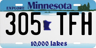 MN license plate 305TFH