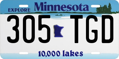 MN license plate 305TGD