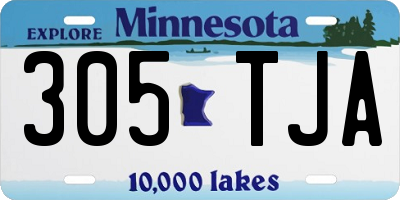 MN license plate 305TJA