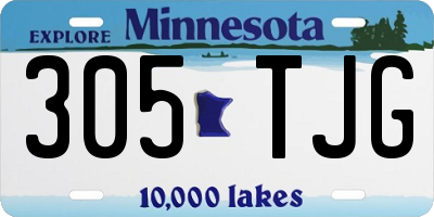MN license plate 305TJG