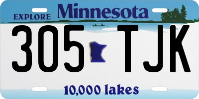 MN license plate 305TJK
