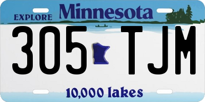 MN license plate 305TJM