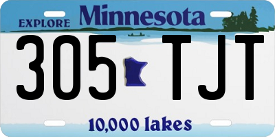 MN license plate 305TJT