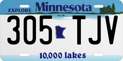 MN license plate 305TJV