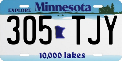 MN license plate 305TJY