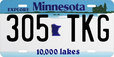 MN license plate 305TKG