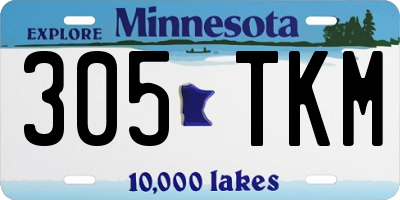 MN license plate 305TKM