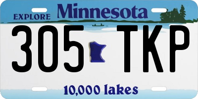 MN license plate 305TKP