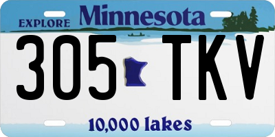 MN license plate 305TKV