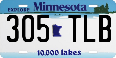 MN license plate 305TLB