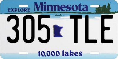 MN license plate 305TLE