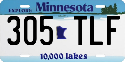 MN license plate 305TLF
