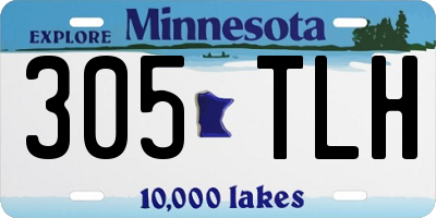MN license plate 305TLH