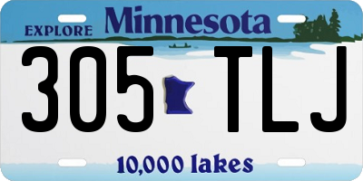 MN license plate 305TLJ