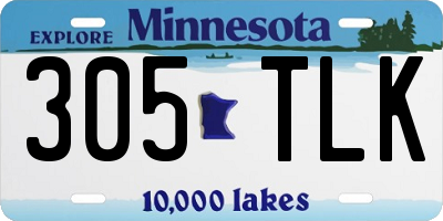 MN license plate 305TLK