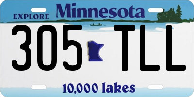 MN license plate 305TLL