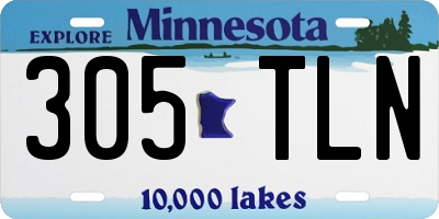 MN license plate 305TLN