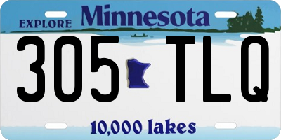 MN license plate 305TLQ