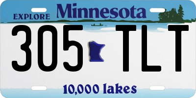 MN license plate 305TLT
