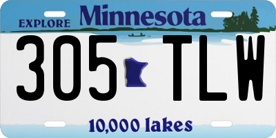 MN license plate 305TLW