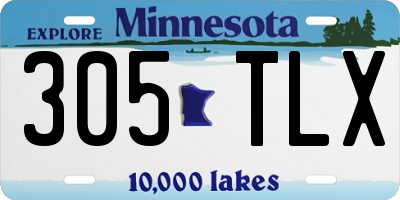 MN license plate 305TLX