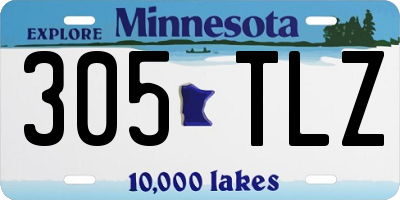 MN license plate 305TLZ