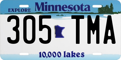 MN license plate 305TMA