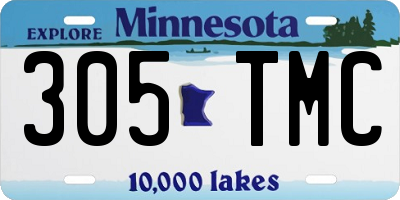 MN license plate 305TMC