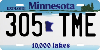MN license plate 305TME