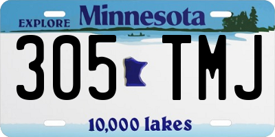 MN license plate 305TMJ
