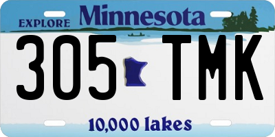 MN license plate 305TMK