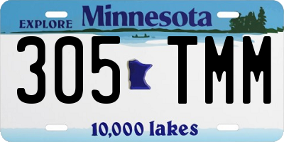 MN license plate 305TMM