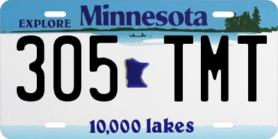 MN license plate 305TMT