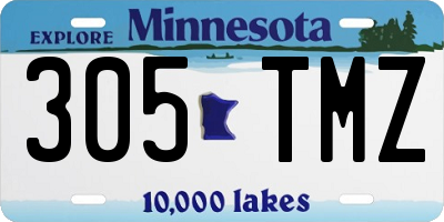 MN license plate 305TMZ