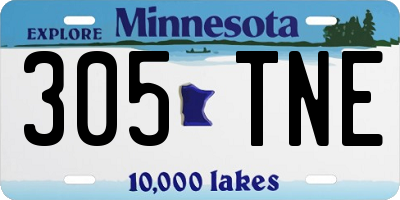 MN license plate 305TNE